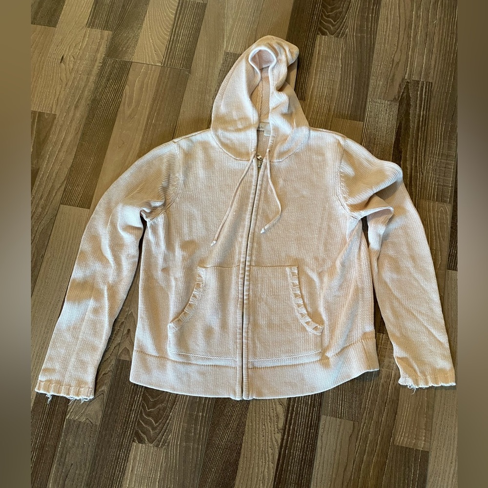 Comfortable Worn-Look Knit Hoodie